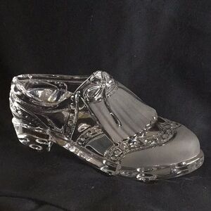 Vintage Magic Crystal Golf Shoe Paperweight by Nachtmann Germany Oxford Cleat 3D